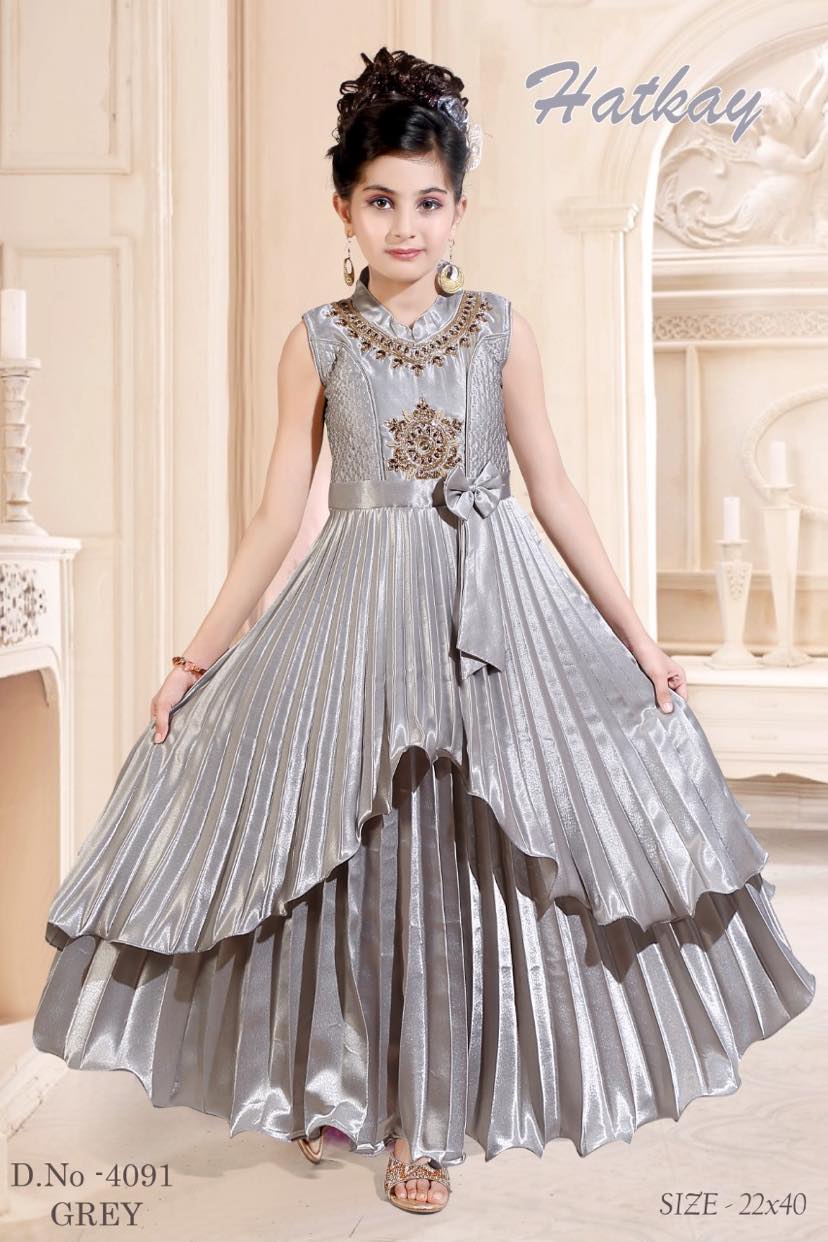Nidhisha 6001 Colors Designer Silk Satin Gown For Single - ashdesigners.in